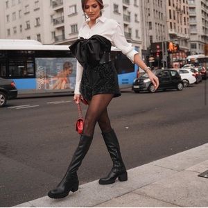 Zara Black Heeled Boots